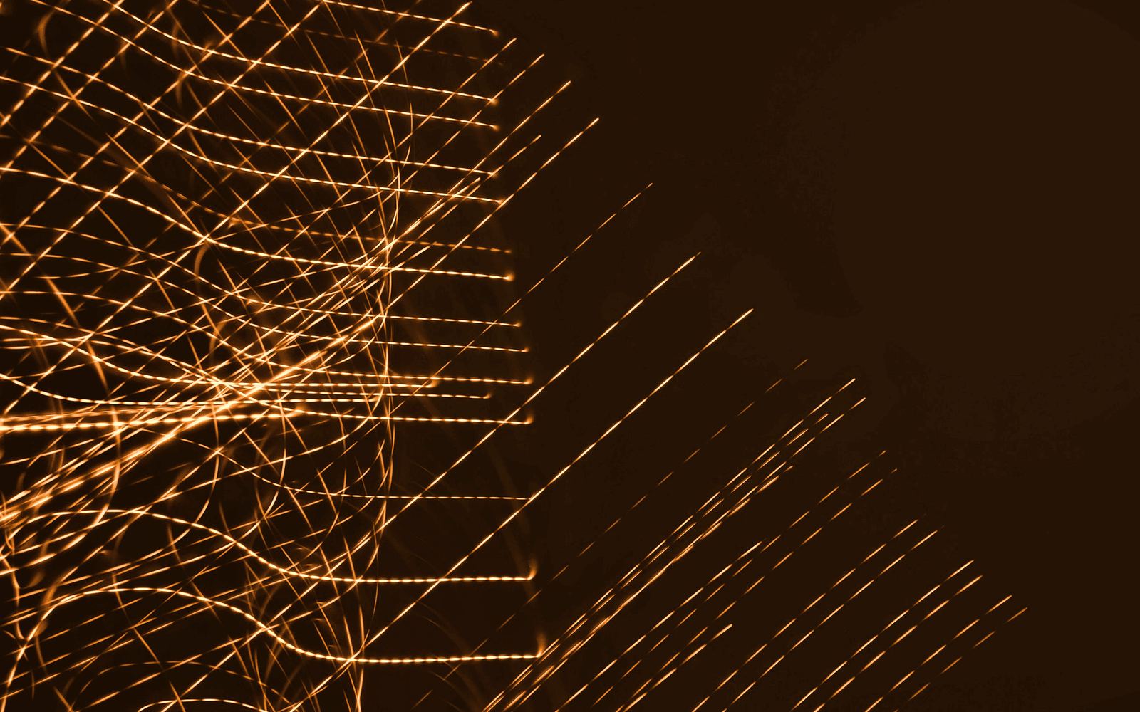 Leuchtende Lichtlinien, die sich zu einem Netz verbinden